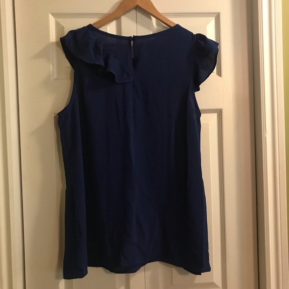 Michel Studio Dark blue one sleeve blouse - Picture 11 of 12